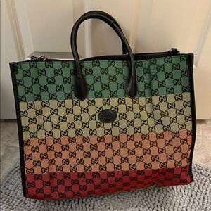 Gucci Multi color GG Canvas Tote